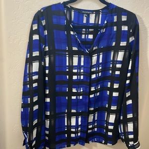 Eva Longoria plaid blouse large
